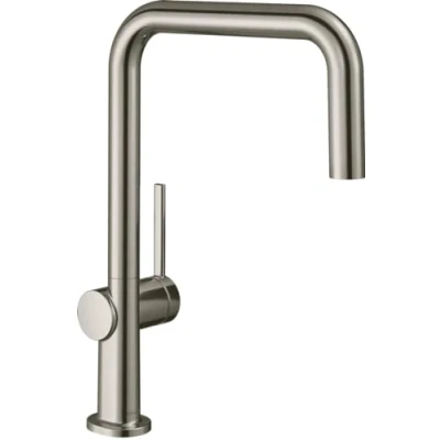 Image of hansgrohe Talis M54 Kitchen Tap 360 Swivelling High Comfort U Spout 220 mm Standard Connections Stainless Steel Finish