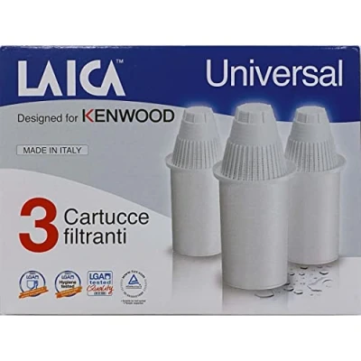 Image of LAICA Filter Cartridges, LA1000, Pack of 3, Universal Water Filter, 0.22 pounds, NSF Certified