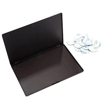 Image of Allwon Large Empty Magnetic Plastic Eyeshadow Makeup Palette with 15Pcs Adhesive Metal Stickers for Lipstick Blush Powder