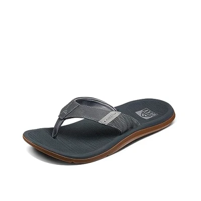 Image of Reef Men&#039;s Santa ANA Flip Flop, Grey, 12 UK