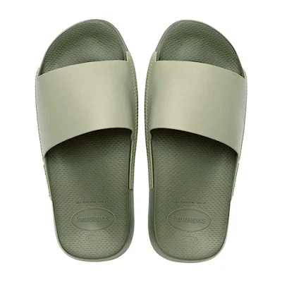 Image of Havaianas Unisex Slide Classic Flip Flop, Green, 1/2 UK