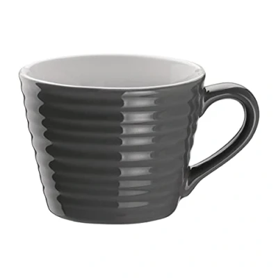 Image of Olympia CafпїЅ Aroma Mugs in Charcoal Stoneware 230 ml 8 Oz 6 pc