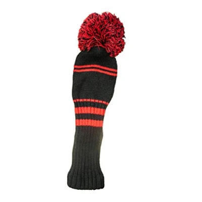 Image of Longridge Pom Driver Golf Head Cover Black/Red