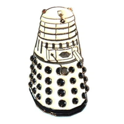 Image of Doctor Who White Dalek Metal Enamel Pin Badge