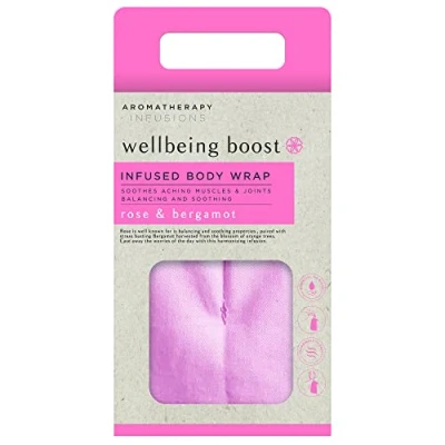 Image of Aromatherapy Infusions Wellbeing Boost Rose &amp; Bergamot Microwaveable Body Wrap