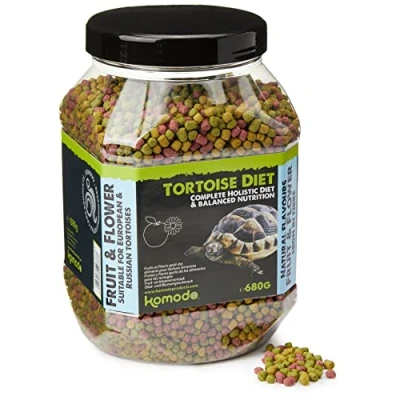 Image of Komodo Complete Holistic Tortoise Diet Fruit and Flower 680 g, Balanced Food for Tortoises, Natural Flavoured
