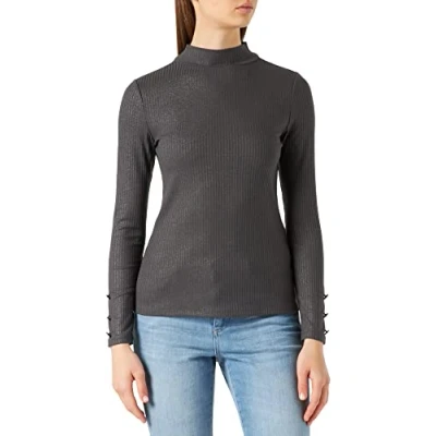 Image of Comma Women&#039;s T Shirt Langarm, Grau, 40