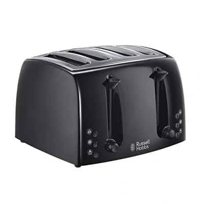 Image of Russell Hobbs Textures 4 Slice Toaster Black