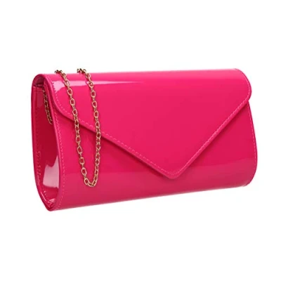 Image of SwankySwans Women&#039;s Alisa Clutch Bag, Fuchsia Pink