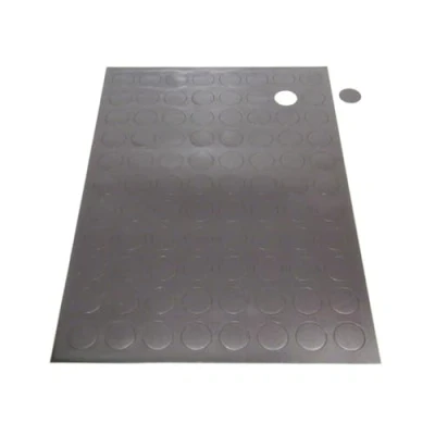 Image of MagFlex® Self Adhesive Flexible Magnetic Dots for Creating Pictures, Artwork, Signs or Displays 20mm Dia 88 per A4 Sheet