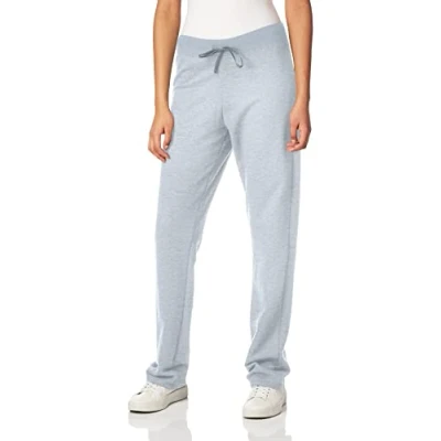 Image of Fruit of the Loom Women&#039;s Crafted Comfort Joggers Pants Casual, French Terry Open Bottom Athletic Heather, Large