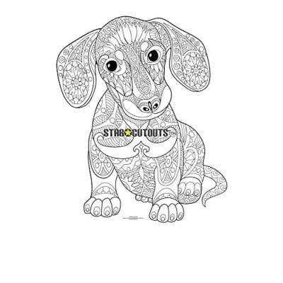 Image of STAR CUTOUTS SCC020 Cute Puppy Dog Relax Colour Craft &amp; Keep Cardboard Cutout/Standee/Standup, Solid, Multicolour, Regular