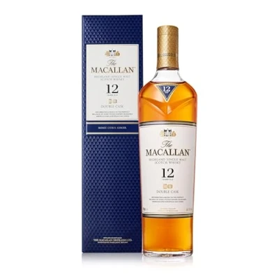 Image of The Macallan 12 Years Old Double Cask Scotch Highland Single Malt Whisky Toffee, Orange Peel and Spice European American Oak Sherry Seasoned Casks 40 Percent ABV 70 cl