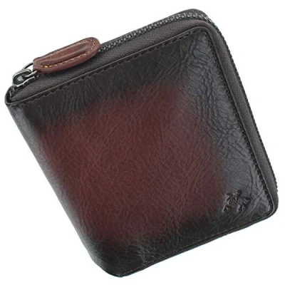 Image of VISCONTI Atelier Collection Leather Wallet with RFID and Tap Go AT65 Burnished Tan