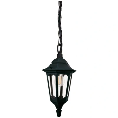 Image of Parish Mini Outdoor Pendant Ceiling Light, Black IP44