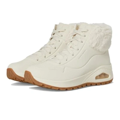 Image of Skechers Women&#039;s Uno Rugged Fall Air Fashion Boot, Natural, 4 UK