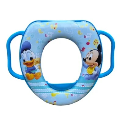 Image of Disney Mickey and Donald Baby Children&#039;s Toilet Seat Universal Adaptor with Handles