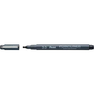 Image of Pentel Pointliner Calligraphy 3.0mm Black Pack of 12
