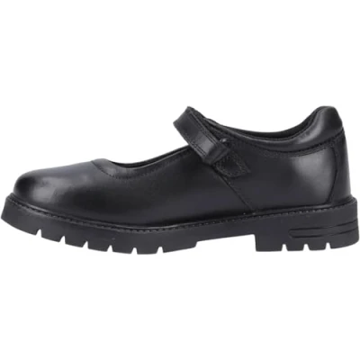 Image of Hush Puppies Girls Tanya Senior Shoe, Black, 7 UK