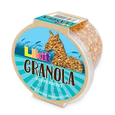 Image of Likit Granola Horse Treat Tasty, Long Lasting Relieve Boredom &amp; Stress Mutiple Flavours Available 550g (Peppermint)