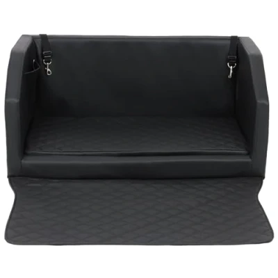 Image of Velinda dog car boot transporter, bed, mattress, 90x55 cm (COLOUR: black)