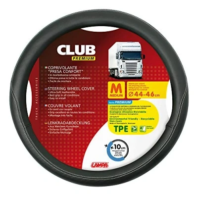 Image of Lampa Truck Steering Wheel Protector Club Premium Black 18/20 cm
