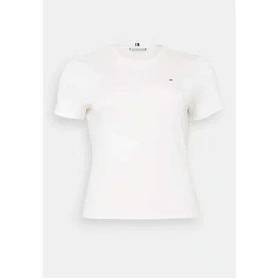 Image of Tommy Hilfiger Women’s Short Sleeve Slim Cody Cotton T Shirt, White (Ecru), 18