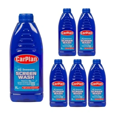 Image of CarPlan SWA001 All Season Concentrated Car Screenwash 1L Litre x 6