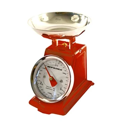Image of 3kg Mechanical Kitchen Scale Red