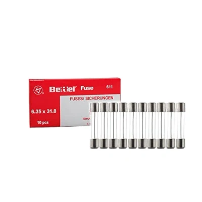 Image of Pack of 10 Fuses 0.5 A Fast 6.3 x 32 mm