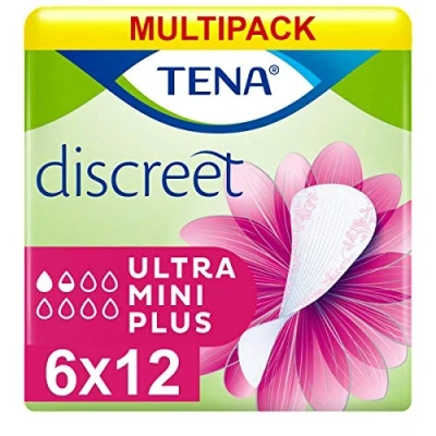 Image of Multipack 6X TENA Discreet Ultra Mini Plus (140ml) 24 Pack Incontinence Protection