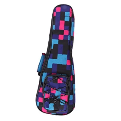 Image of Ukulele Case Gig Bag for Baritone or Bass Ukelele Instrument 26 Inch (Red Grid)