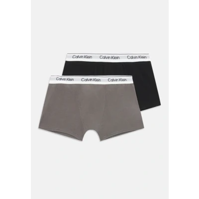 Image of Calvin Klein Underwear Trunk 2 PACK Pants for kids, Size: 8 10y, Granite grey/black