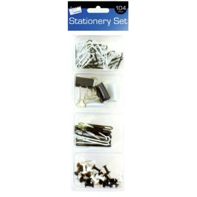 Image of Just Stationery Mixed Set, Black, Purple or Blue, 6821