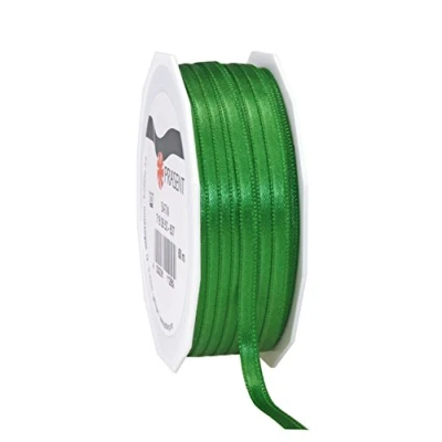Image of C.E. Pattberg SATIN green gift ribbon, 55 yards for Wrapping Gifts, 0.24 inches width, Ribbon Decorating &amp; Crafting, Decorative every occasion