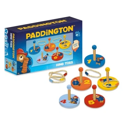 Image of Children&#039;s Wooden Ring Toss Set Paddington Design Fun For All The Family