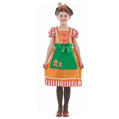 Image of Fun Shack Gingerbread Man Costume Kids, Girl Costume, Girls Christmas for Outfit Large