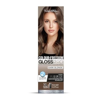 Image of Colour Freedom Gloss Pro 150ml Dark Blonde Semi Permanent Hair Colour. Ultra Shine Vegan Mask with PurePlex Ammonia Free Lasts Up To 6 10 Washes
