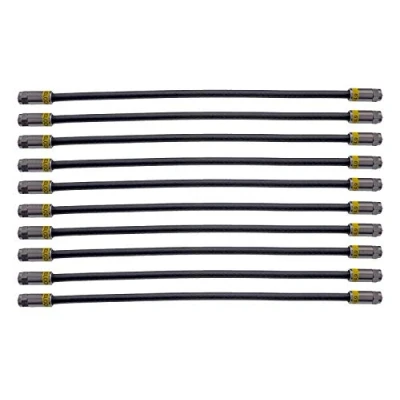 Image of Cabelcon FM CXJ6 FM/CX3/B/0.3 Jumper Cable, Patch Connection F Connector to Connector, FRNC Black, Triple Shielded Coaxial Waterproof, UV Resistant, Pack of 10