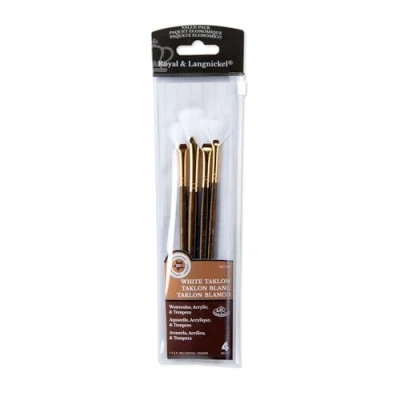 Image of Royal and Langnickel Fan Taklon Variety Brush Set White (Pack of 4)