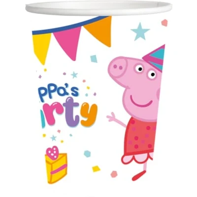Image of BeenSmile, Peppa Pig Cups, Children&#039;s Birthday Decoration, Party Supplies, 8 Units, 250 Ml