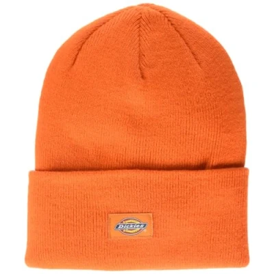Image of Dickies Men&#039;s Cuffed Beanie Hat, Orange, One Size