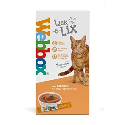 Image of Webbox Lick e Lix Unique Tasty Cat Treats Box (All Flavours) 5 7 Per Pack Chicken Pack, 1