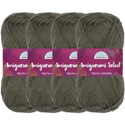 Image of Amigurumi Select 100% Acrylic Craft Yarn Skeins Crochet and Knitting Projects Fingering Weight Salvia 4