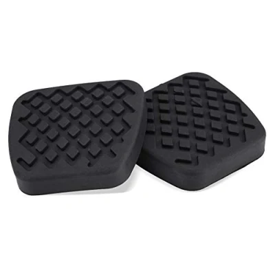Image of Car Brake Pedal Pads, 1 Pair Rubber Pad and Clutch Pads Cover Replacement Black for 46545 sa5 000