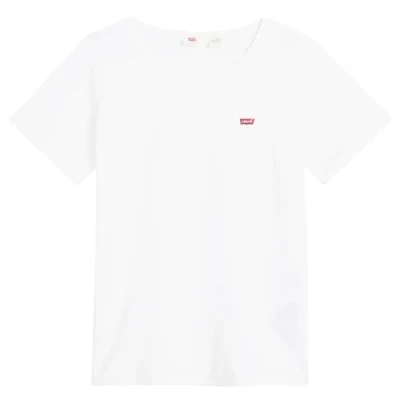 Image of Levi&#039;s Women&#039;s Pl 2 Pack Tee Plus White G T Shirt, Starstruck Heather, 1 X UK