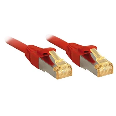 Image of LINDY Cat.7 S/FTP Network Cable, Copper, LSOH, 600MHz, Red, 0.3 m