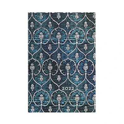 Image of Paperblanks 12 Month Calendar 2022 Velvet Blue, Horizontal, Mini (95 x 140 mm)