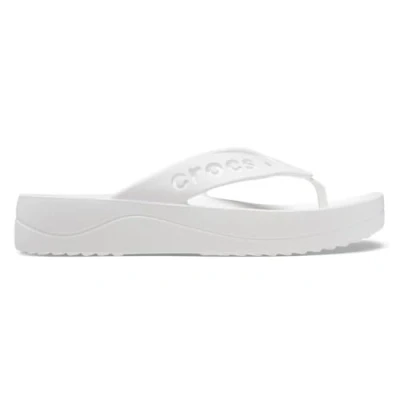 Image of Crocs Women&#039;s Baya Platform Flip Sandal, White, 8 UK