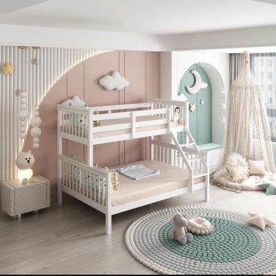 Image of KOSY KOALA Wooden Triple Bunk bed Children Bedroom Furniture pine Frame 3FT Single 4FT6 Double 3 Sleeper kids